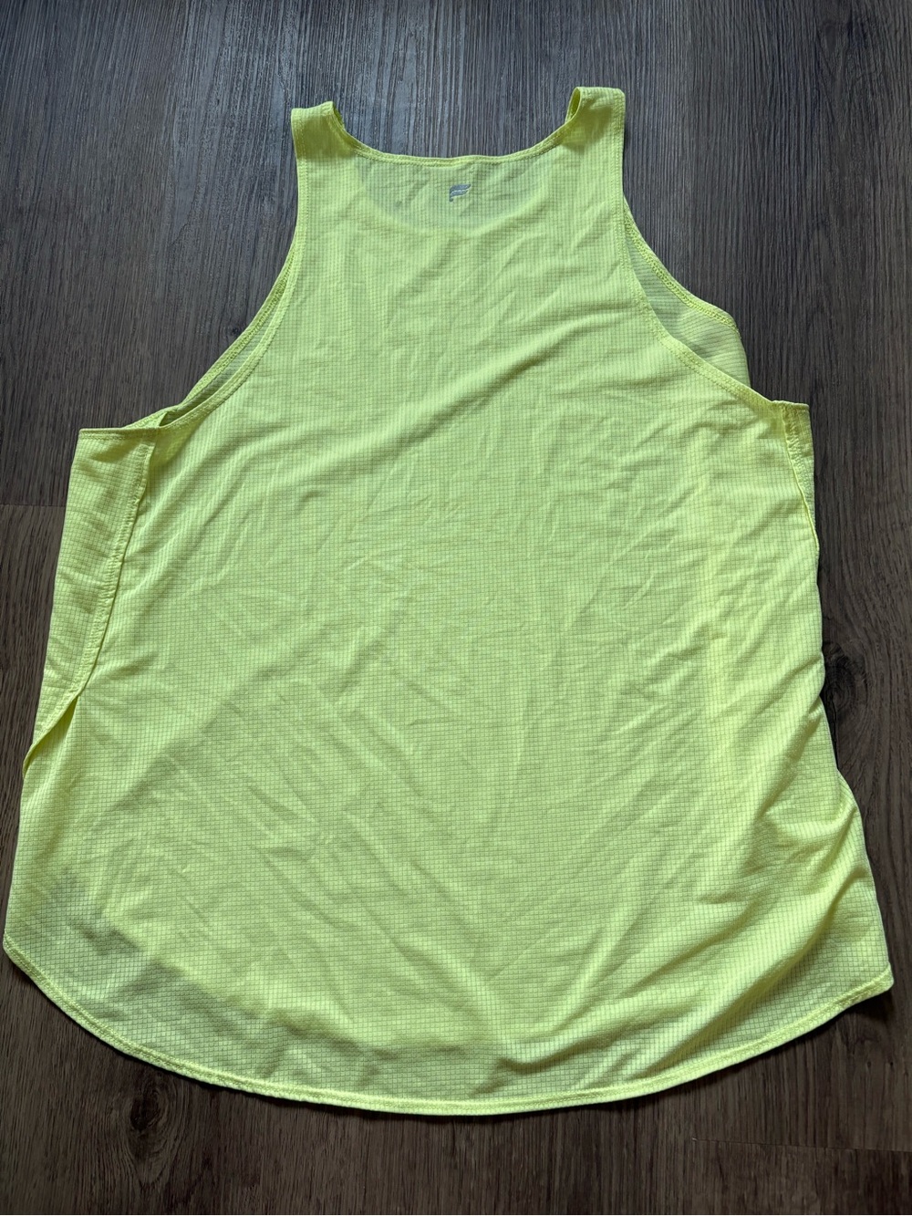 Fabletics Neon Yellow Ribbed Tank Top - Picture 2 of 3
